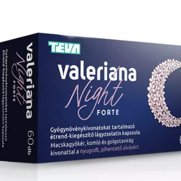 Valeriana Night Forte étrendkiegészítő kapszula 60x
